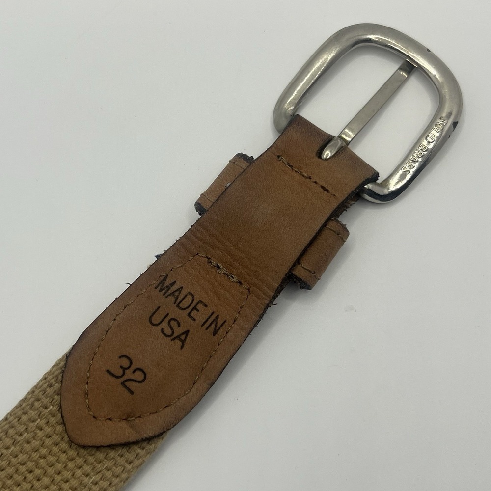 World Wide Sportsman Navy Blue Fishing Belt SZ 32 Solid Brass Buckle Made In USA - Picture 6 of 14